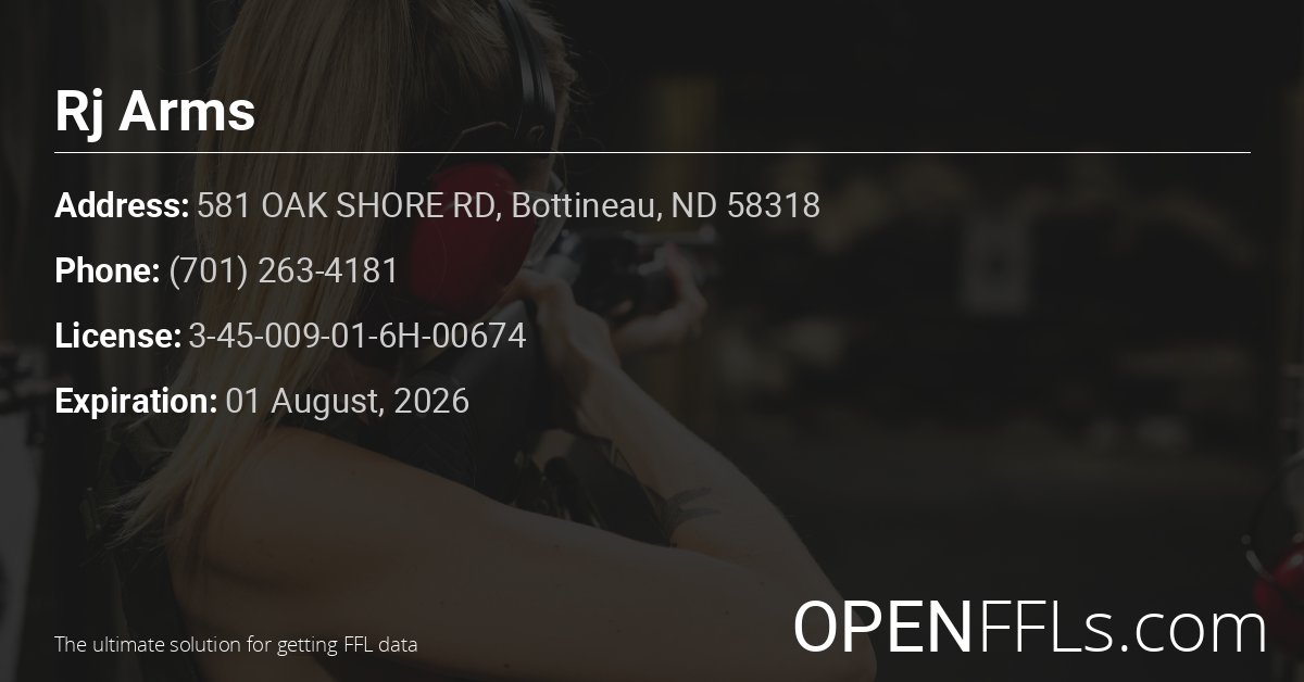 FFL Rj Arms 3-45-009-01-6H-00674 info card