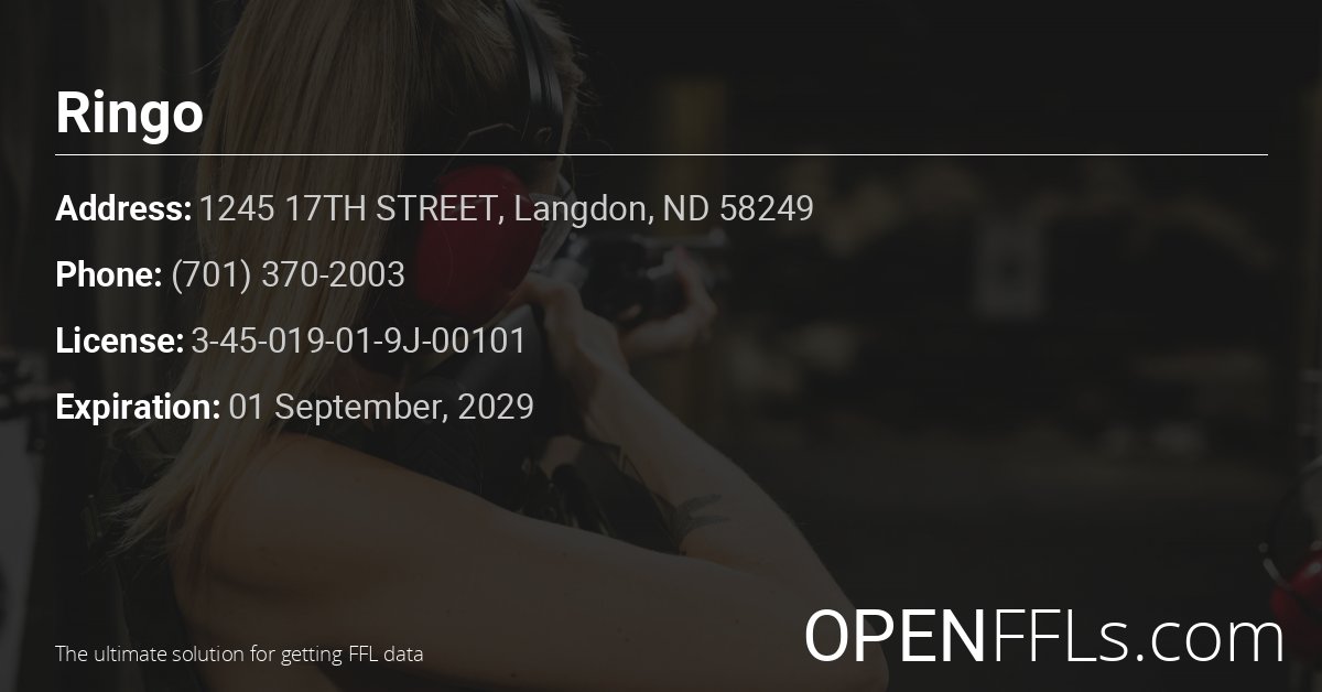 FFL Ringo 3-45-019-01-9J-00101 info card