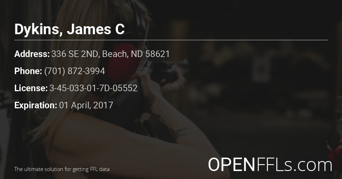 FFL Dykins, James C 3-45-033-01-7D-05552 info card
