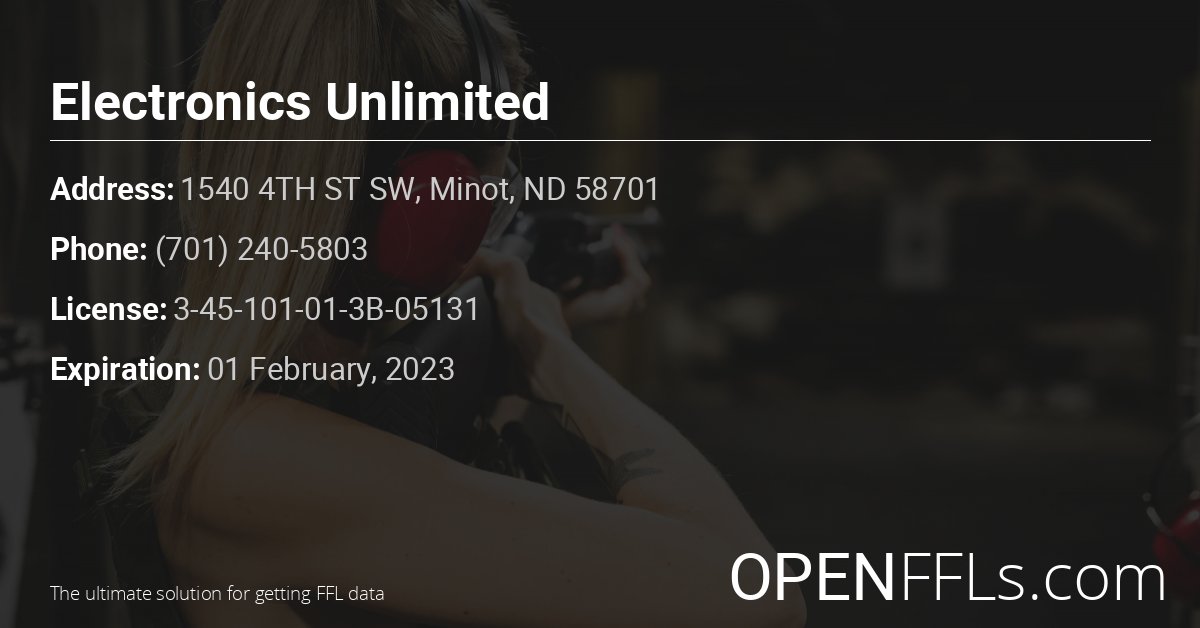 FFL Electronics Unlimited 3-45-101-01-3B-05131 info card