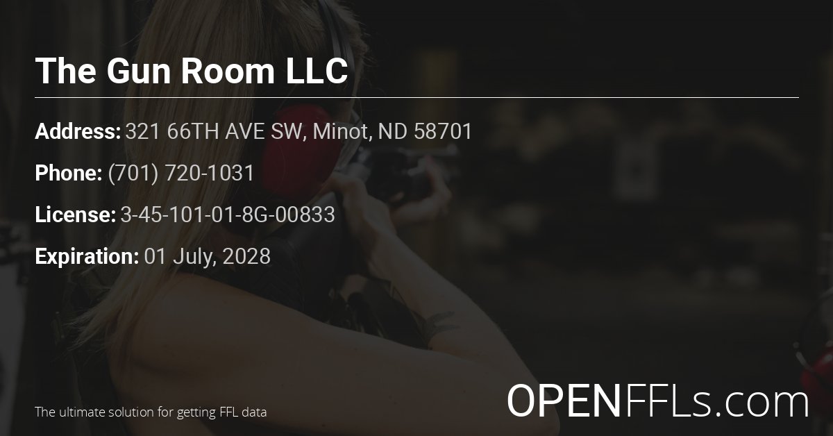 FFL The Gun Room LLC 3-45-101-01-8G-00833 info card