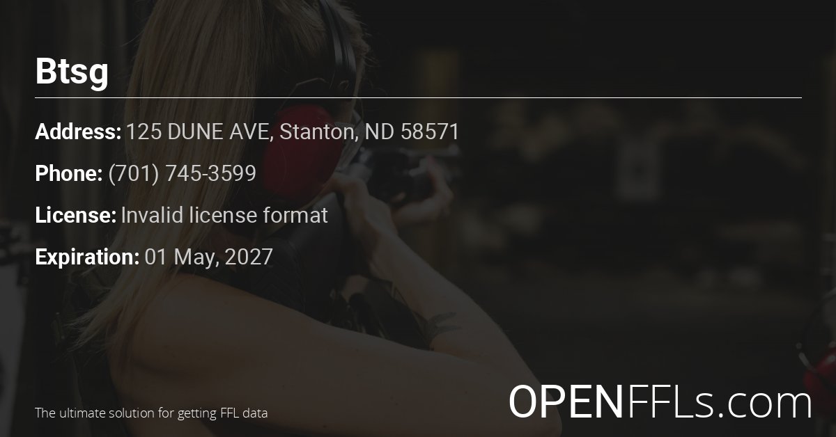 FFL Btsg Invalid license format info card