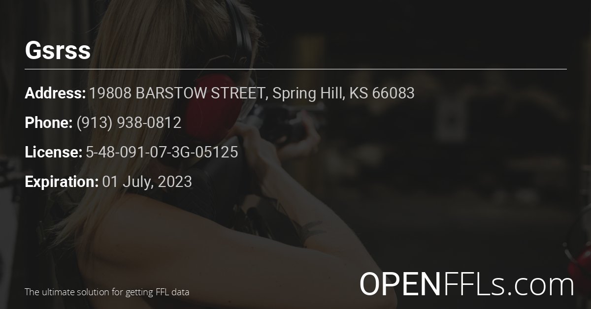 FFL Gsrss 5-48-091-07-3G-05125 info card
