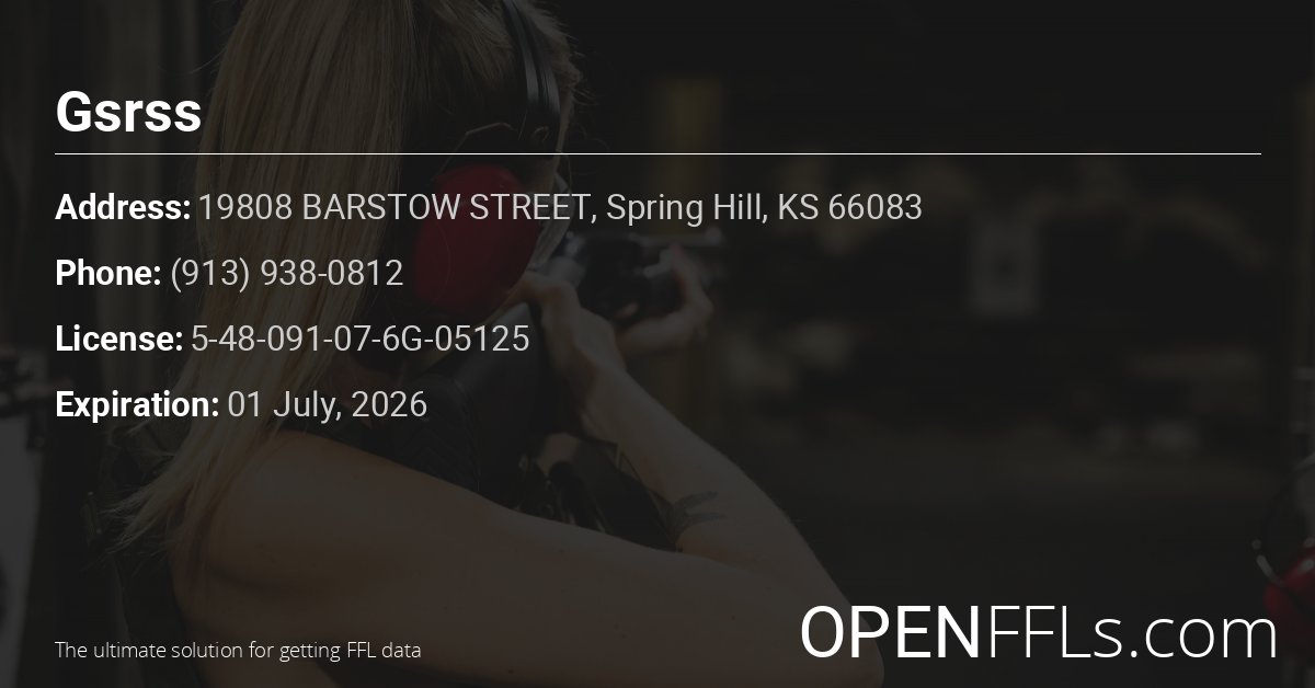 FFL Gsrss 5-48-091-07-6G-05125 info card