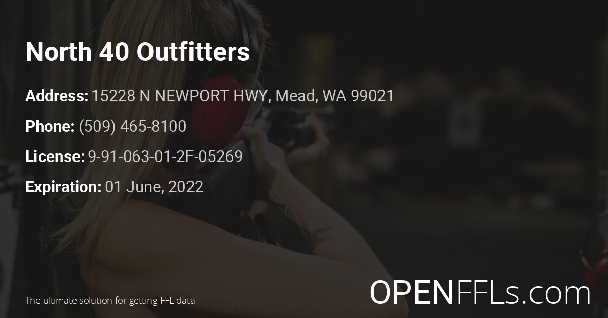 FFL North 40 Outfitters 9-91-063-01-2F-05269 info card